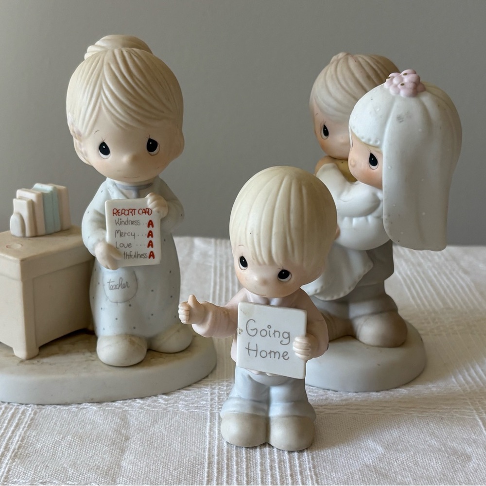 Precious Moments Cake Toppers - Cream and White